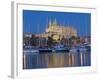 Cathedral and Port, Palma, Majorca, Balearic Islands, Spain, Mediterranean, Europe-Marco Cristofori-Framed Photographic Print