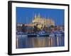 Cathedral and Port, Palma, Majorca, Balearic Islands, Spain, Mediterranean, Europe-Marco Cristofori-Framed Photographic Print