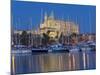 Cathedral and Port, Palma, Majorca, Balearic Islands, Spain, Mediterranean, Europe-Marco Cristofori-Mounted Photographic Print
