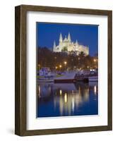 Cathedral and Port, Palma, Majorca, Balearic Islands, Spain, Mediterranean, Europe-Marco Cristofori-Framed Photographic Print