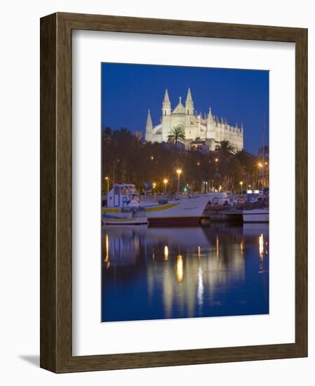 Cathedral and Port, Palma, Majorca, Balearic Islands, Spain, Mediterranean, Europe-Marco Cristofori-Framed Photographic Print