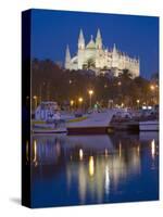 Cathedral and Port, Palma, Majorca, Balearic Islands, Spain, Mediterranean, Europe-Marco Cristofori-Stretched Canvas