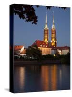 Cathedral and River Odra (River Oder), Old Town, Wroclaw, Silesia, Poland, Europe-Frank Fell-Stretched Canvas