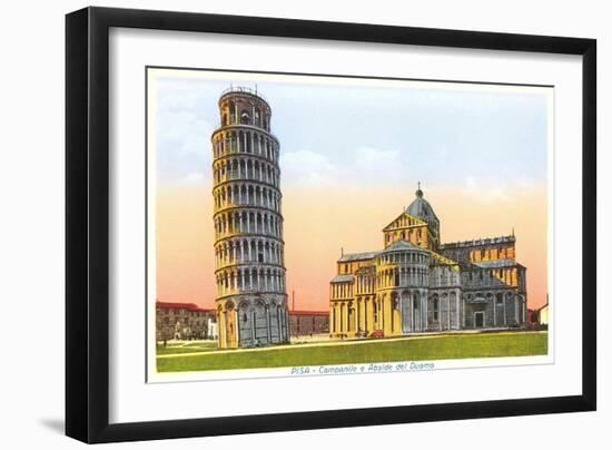 Cathedral and Tower of Pisa, Italy-null-Framed Art Print