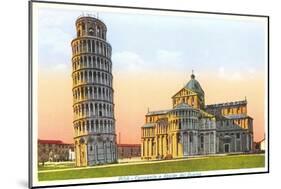 Cathedral and Tower of Pisa, Italy-null-Mounted Art Print