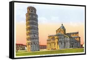 Cathedral and Tower of Pisa, Italy-null-Framed Stretched Canvas