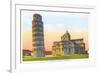 Cathedral and Tower of Pisa, Italy-null-Framed Premium Giclee Print