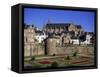 Cathedral and Town, Vannes, Brittany, France-J Lightfoot-Framed Stretched Canvas