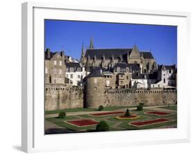 Cathedral and Town, Vannes, Brittany, France-J Lightfoot-Framed Photographic Print