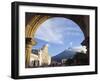 Cathedral and Volcan De Agua, 3765M, Antigua, Guatemala, Central America-Christian Kober-Framed Photographic Print