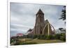 Cathedral and Whalebone Arch, Stanley, capital of the Falkland Islands, South America-Michael Runkel-Framed Photographic Print