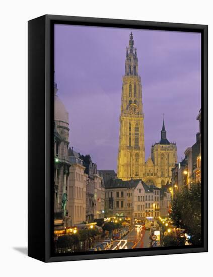 Cathedral at Antwerp, Belgium-Demetrio Carrasco-Framed Stretched Canvas