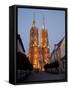 Cathedral at Dusk, Old Town, Wroclaw, Silesia, Poland, Europe-Frank Fell-Framed Stretched Canvas