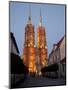 Cathedral at Dusk, Old Town, Wroclaw, Silesia, Poland, Europe-Frank Fell-Mounted Photographic Print