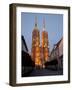 Cathedral at Dusk, Old Town, Wroclaw, Silesia, Poland, Europe-Frank Fell-Framed Photographic Print