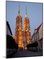 Cathedral at Dusk, Old Town, Wroclaw, Silesia, Poland, Europe-Frank Fell-Mounted Photographic Print