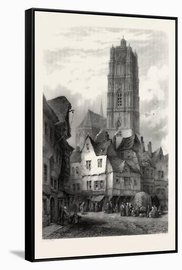 Cathedral at Rodez, the Pyrenees, France, 19th Century-null-Framed Stretched Canvas