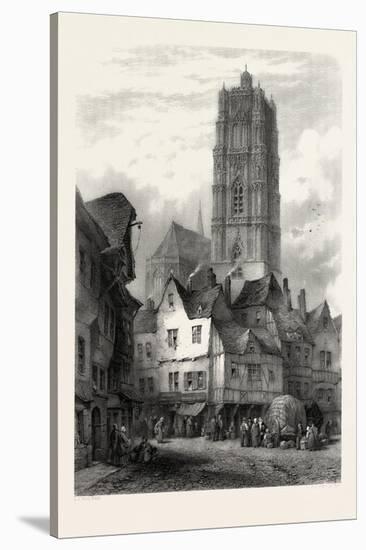 Cathedral at Rodez, the Pyrenees, France, 19th Century-null-Stretched Canvas