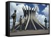 Cathedral, Brasilia, Unesco World Heritage Site, Brazil, South America-Walter Rawlings-Framed Stretched Canvas