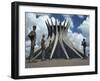 Cathedral, Brasilia, Unesco World Heritage Site, Brazil, South America-Walter Rawlings-Framed Photographic Print