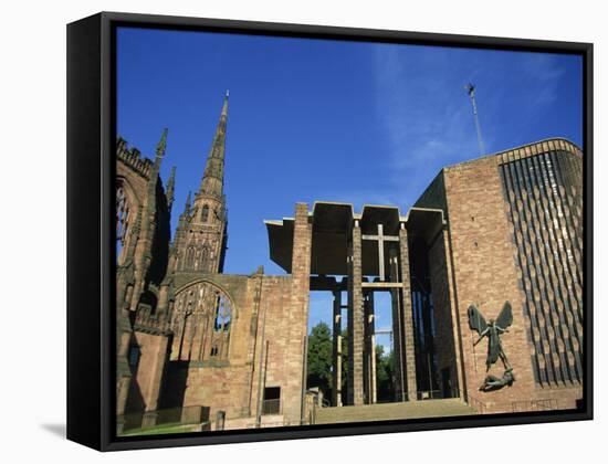 Cathedral Church of St. Michael, Old and New, Coventry, Warwickshire, West Midlands, England, UK-Neale Clarke-Framed Stretched Canvas