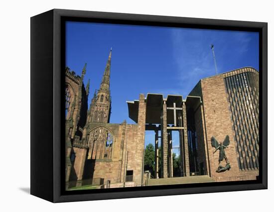 Cathedral Church of St. Michael, Old and New, Coventry, Warwickshire, West Midlands, England, UK-Neale Clarke-Framed Stretched Canvas