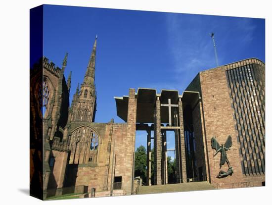 Cathedral Church of St. Michael, Old and New, Coventry, Warwickshire, West Midlands, England, UK-Neale Clarke-Stretched Canvas