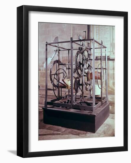 Cathedral Clock Made for the Tower in Salisbury Cathedral, Oldest Known Mechanical Timekeeper-null-Framed Giclee Print