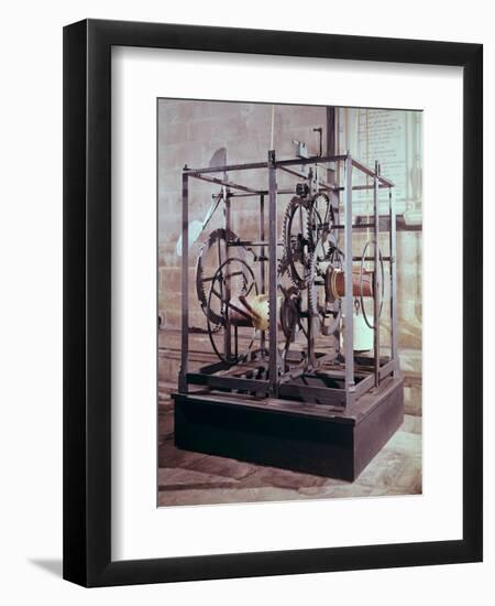 Cathedral Clock Made for the Tower in Salisbury Cathedral, Oldest Known Mechanical Timekeeper-null-Framed Giclee Print