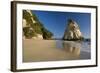Cathedral Cove Cliffs and Artfully Sculpted Rock-null-Framed Photographic Print