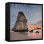 Cathedral Cove, Hahei, Coromadel Peninsula, Waikato, North Island, New Zealand-Rainer Mirau-Framed Stretched Canvas