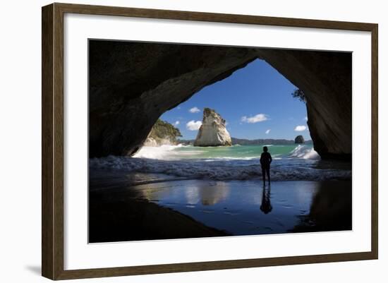 Cathedral Cove, Hahei, Coromandel Peninsula, Waikato, North Island, New Zealand, Pacific-Stuart-Framed Photographic Print