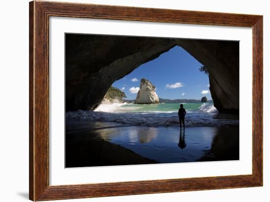 Cathedral Cove, Hahei, Coromandel Peninsula, Waikato, North Island, New Zealand, Pacific-Stuart-Framed Photographic Print