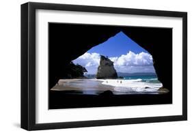 Cathedral Cove, New Zealand-Charles Glover-Framed Art Print