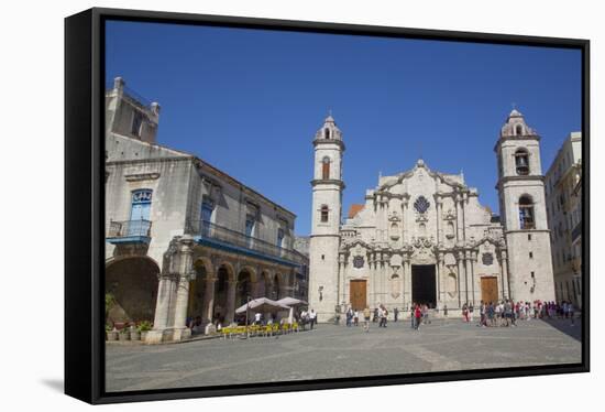 Cathedral de San Cristobal, Plaza de la Cathedral, Old Town, Havana, Cuba-Richard Maschmeyer-Framed Stretched Canvas