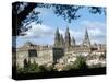 Cathedral from the Park, Santiago De Compostela, Unesco World Heritage Site, Galicia, Spain-Adam Woolfitt-Stretched Canvas