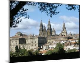 Cathedral from the Park, Santiago De Compostela, Unesco World Heritage Site, Galicia, Spain-Adam Woolfitt-Mounted Photographic Print