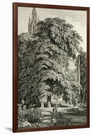 Cathedral Hidden Among Trees-Karl Friedrich Schinkel-Framed Giclee Print