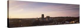 Cathedral in a City at Dusk, Durham Cathedral, Durham, England-null-Stretched Canvas