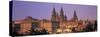 Cathedral in a City, Santiago De Compostela, La Coruna, Galicia, Spain-null-Stretched Canvas