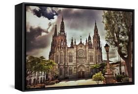 Cathedral in Arucas, Gran Canaria-Oleg Znamenskiy-Framed Stretched Canvas