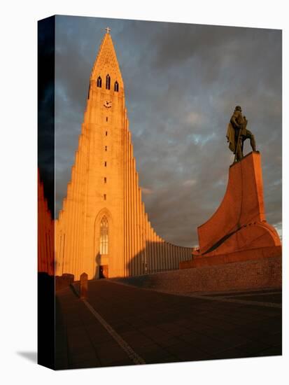 Cathedral in Reykjavik, Iceland, Polar Regions-David Pickford-Stretched Canvas