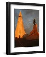 Cathedral in Reykjavik, Iceland, Polar Regions-David Pickford-Framed Premium Photographic Print