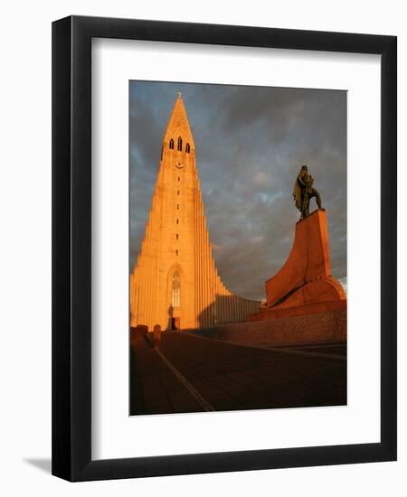 Cathedral in Reykjavik, Iceland, Polar Regions-David Pickford-Framed Premium Photographic Print