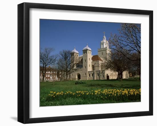 Cathedral in Spring, Old Portsmouth, Hampshire, England, United Kingdom-Jean Brooks-Framed Photographic Print