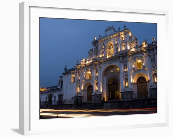 Cathedral in Square, Antigua, Guatemala-Bill Bachmann-Framed Photographic Print