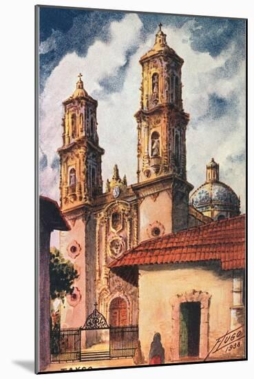 Cathedral in Taxco, Mexico-null-Mounted Art Print