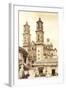 Cathedral in Taxco-null-Framed Art Print