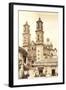 Cathedral in Taxco-null-Framed Art Print