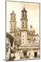 Cathedral in Taxco-null-Mounted Art Print